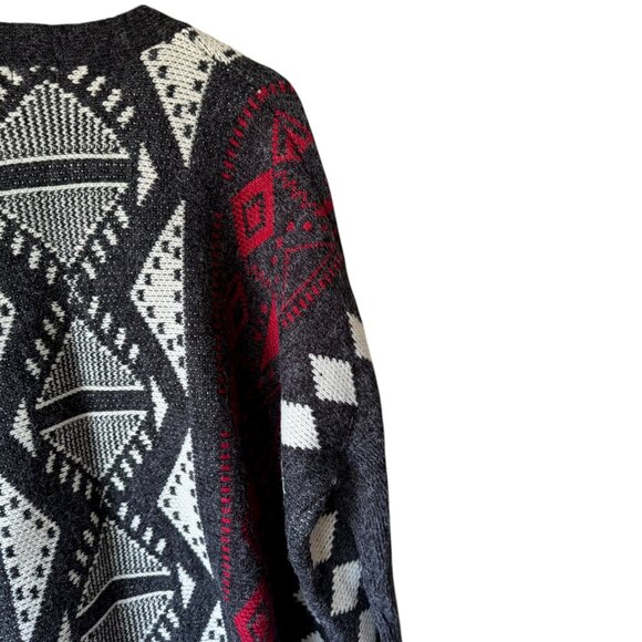 Charlotte Russe Y2K Southwestern Aztec Boho Style Fringe Cardigan Duster Open - Picture 14 of 16